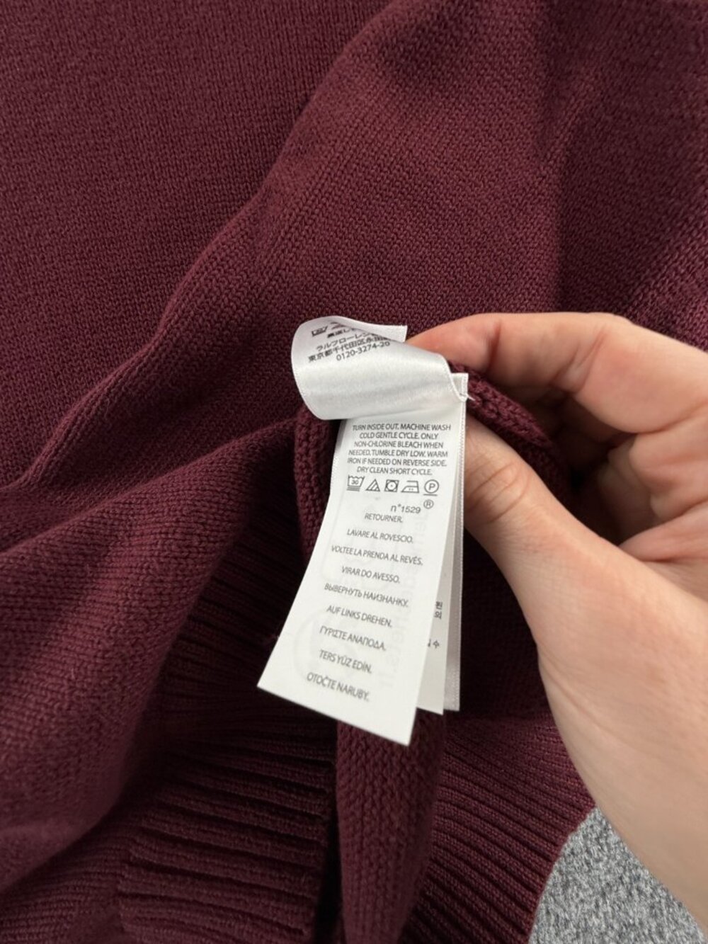 NWOT Polo Ralph Lauren Cotton Crewneck Sweater Red Wine XL Heavyweight Pullover - Picture 12 of 16